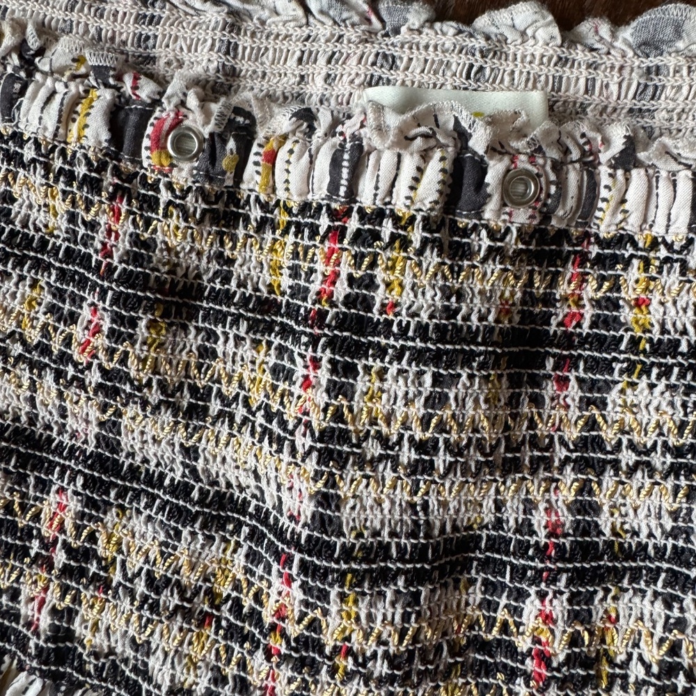 Anthropologie Maeve Zamirah smocked wide-leg cropped pants - Picture 4 of 7